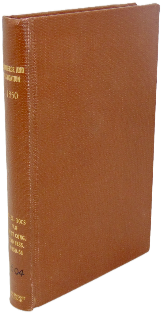 United States Commerce & Navigation, 1850. Report by Secretary of the Treasury