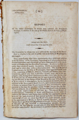 Records of the sale of lands in Washington City (Washington DC), beginning  1791