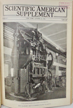 Load image into Gallery viewer, Scientific American Supplement, 1915. Volume LXXX. nos. 2061-2086