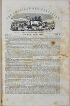 Load image into Gallery viewer, 1842-3 The American Agriculturalist, First American Illustrated Farm Journal