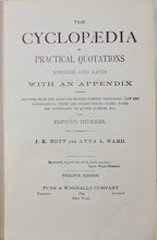 Load image into Gallery viewer, The Cyclopedia of Practical Quotations English and Latin (1894)