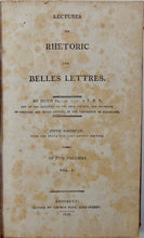Load image into Gallery viewer, 1815 American Bookplate, Lectures on Rhetoric and Belles Lettres, Hugh Blair