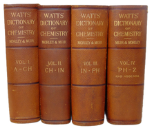 Load image into Gallery viewer, Watts' Dictionary of Chemistry revised and entirely rewritten (4 volume set)