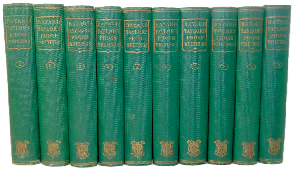 Bayard Taylor 10 vol set At Home and Abroad, 1861-1864