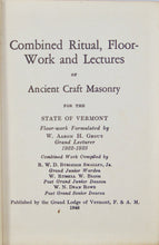 Load image into Gallery viewer, Combined Ritual, Floor-Work &amp; Lectures of Ancient Craft Masonry, Vermont