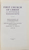 First Church of Christ in Pittsfield, Massachusetts 1764-1914