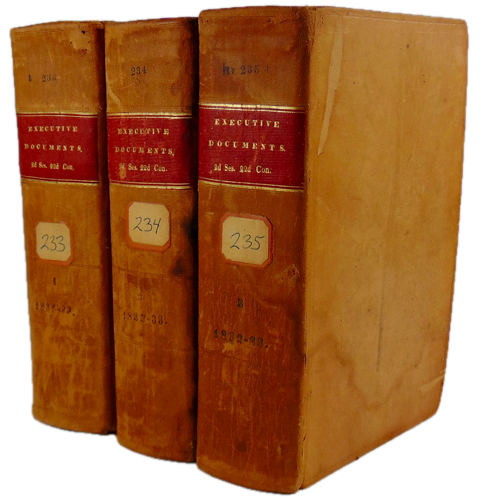 Executive Documents printed by The House of Representatives (3 vol set) 1832