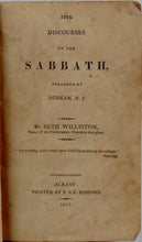 Load image into Gallery viewer, Five Discourses on the Sabbath, Seth Williston, Presbyterian 1813
