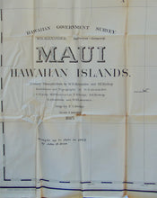 Load image into Gallery viewer, [MAP] Maui, Hawaiian Islands; Hawaii Territory Survey | Government Survey 1885