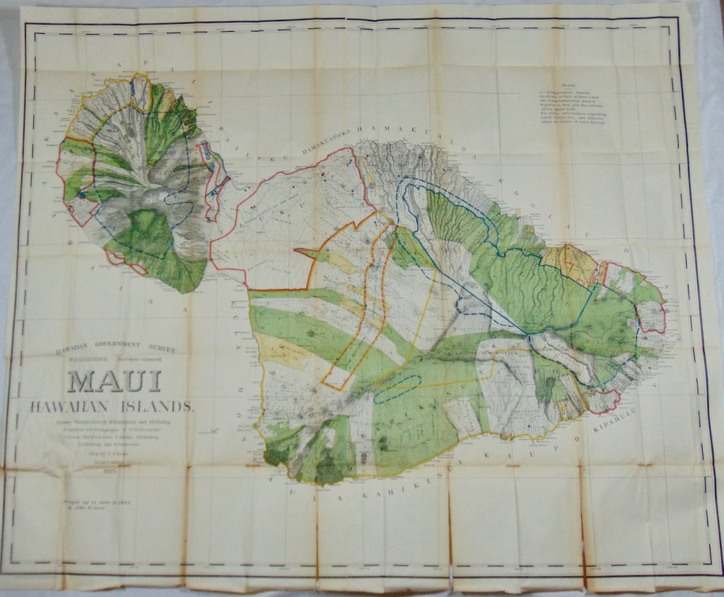 [MAP] Maui, Hawaiian Islands; Hawaii Territory Survey | Government Survey 1885