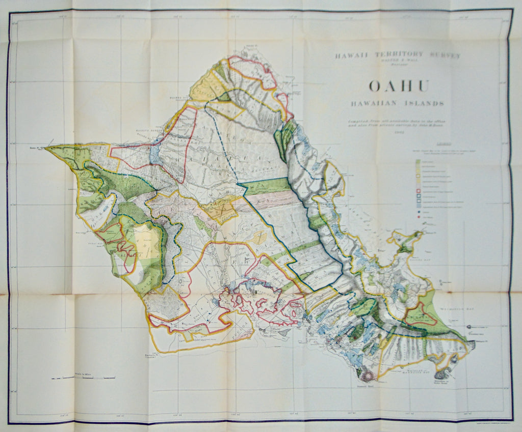[MAP] Oahu, Hawaiian Islands; Hawaii Territory Survey 1902