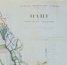 Load image into Gallery viewer, [MAP] Oahu, Hawaiian Islands; Hawaii Territory Survey 1902