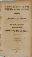 Load image into Gallery viewer, Affairs of the Bank of the United States for the year 1825