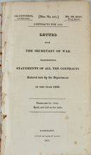 Load image into Gallery viewer, US Department of War Contracts for 1825