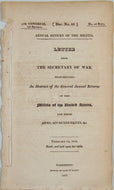 1826 detailed US Govt Report on the Militia of the United States