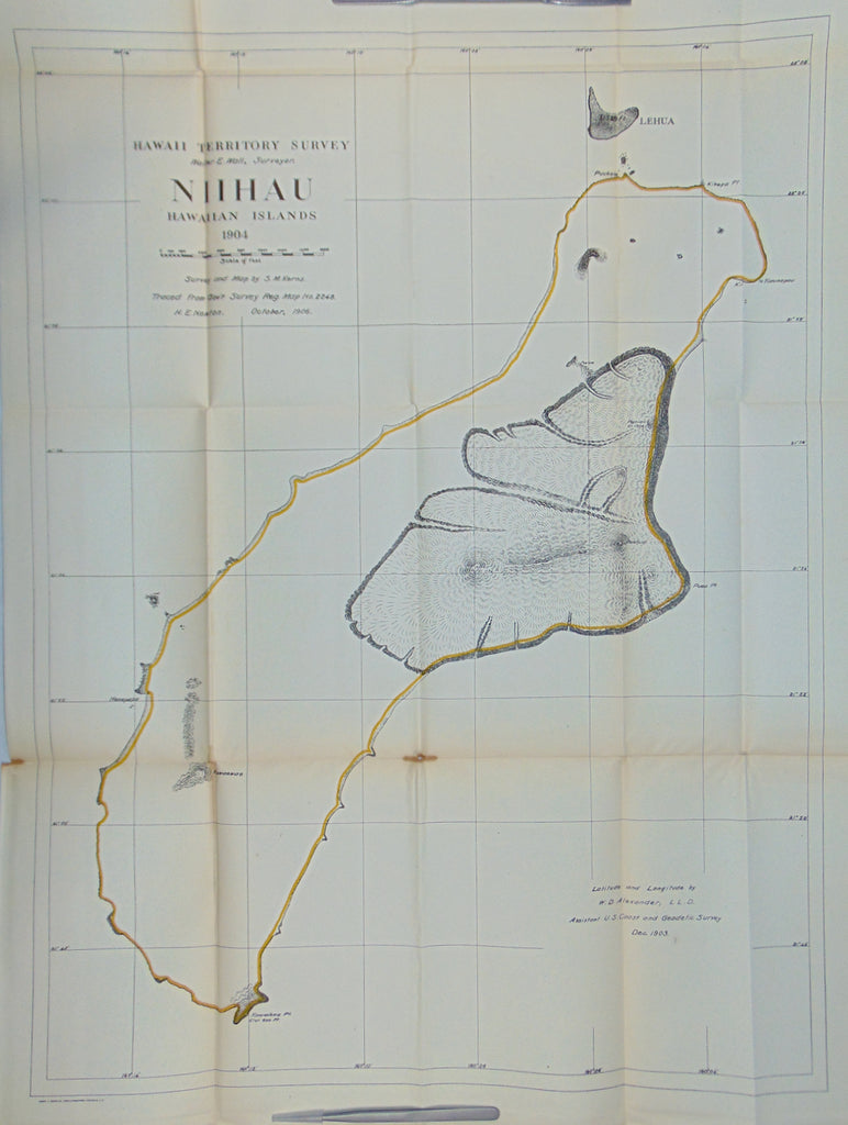 [MAP] Niihau, Hawaiian Islands; Hawaii Territory Survey 1904