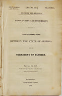 1828 Boundary Dispute between State of Georgia & Territory of Florida