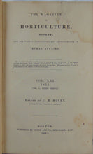 Load image into Gallery viewer, 1855 The Magazine of Horticulture, Botany, and Useful Discoveries