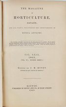 Load image into Gallery viewer, 1863 The Magazine of Horticulture, Botany, and Useful Discoveries