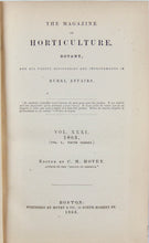 Load image into Gallery viewer, 1865 The Magazine of Horticulture, Botany, and Useful Discoveries