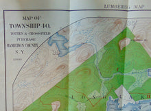 Load image into Gallery viewer, [MAP] Adirondack Lumbering Map, Raquette Lake, Township 40