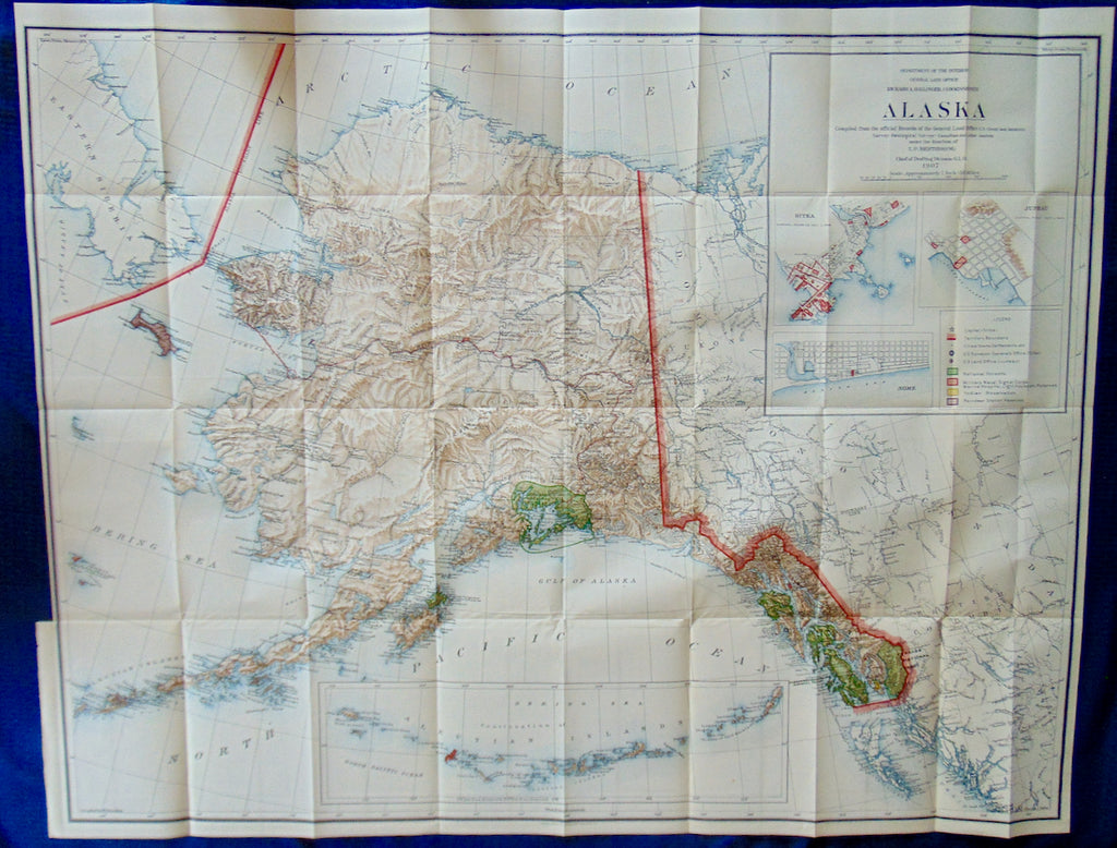 [MAP] ALASKA : From the Official Records of the General Land Office (1907)