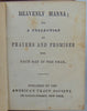 c. 1850 Heavenly Manna, Bible Prayers and Promises
