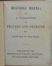 Load image into Gallery viewer, c. 1850 Heavenly Manna, Bible Prayers and Promises