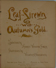 Load image into Gallery viewer, c 1890 Leaf-Strewn with Autumn's Gold, color lithography