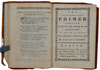 The New England Primer with wooden boards, reprint of 1777 edition