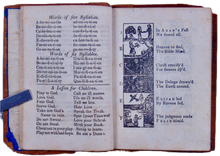 Load image into Gallery viewer, The New England Primer with wooden boards, reprint of 1777 edition