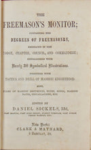 Load image into Gallery viewer, The Freemason's Monitor, Daniel Sickels, 1864 First Edition