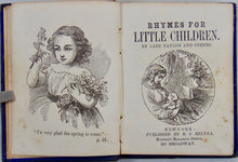 Load image into Gallery viewer, 1860 Rhymes for Little Children. By Jane Taylor and Others.  Illustrated