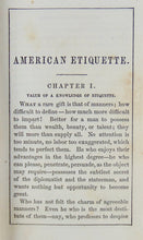 Load image into Gallery viewer, Ladies and Gentlemen's American Etiquette, with the Rules of Polite Society