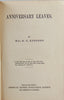 Baptist 1879 Book of Children's Programs, Anniversary Leaves