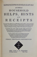 Load image into Gallery viewer, Audels Household Helps, Hints and Receipts, Three Thousand Recipes (1913)
