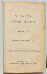 Miner.  History of the Wyoming Valley, Pennsylvania, Revolutionary War (1845)