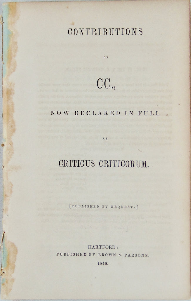 1849 Defense of Horace Bushnell and his book God in Christ
