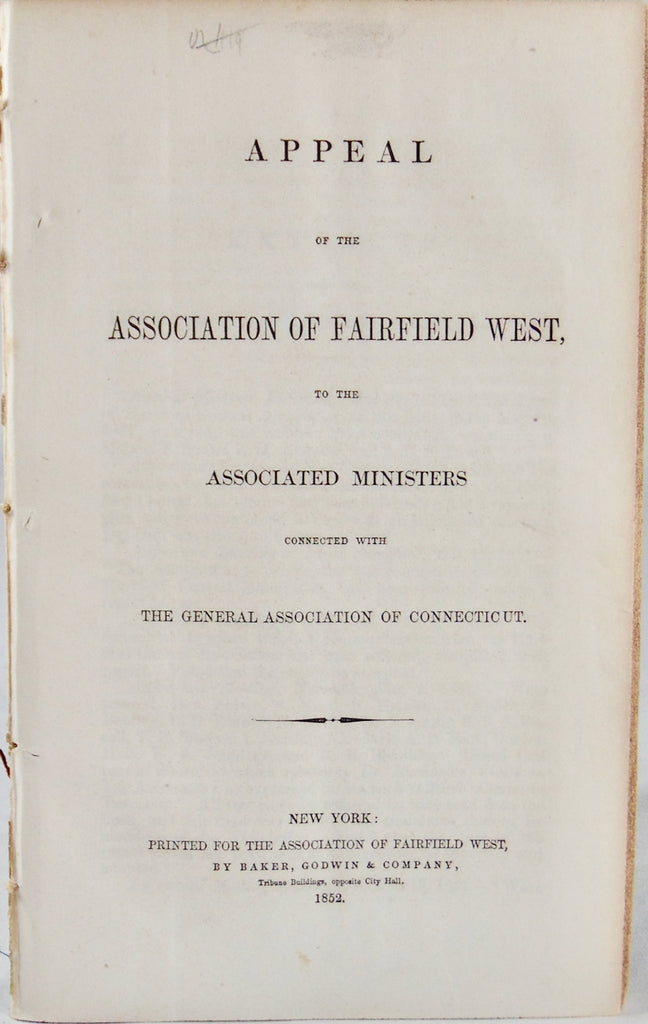 1852 Appeal & Complaint against Horace Bushnell & his book, God in Christ