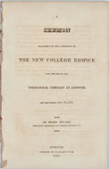 1821 Professor Moses Stuart on the Past, Present, & Future of Andover Seminary