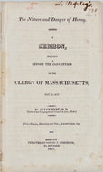 The Nature and Danger of Heresy 1817 Revival Preacher Alvan Hyde