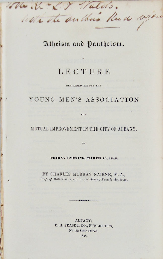1848 Atheism and Pantheism Are Discredited, Christianity True