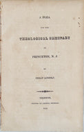 1821 A Plea for the Theological Seminary at Princeton, N. J.