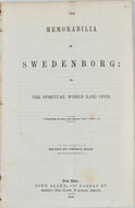 Memorabilia of Swedenborg: or The Spiritual World Laid Open (1846)