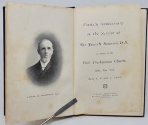 1903 First Presbyterian Church, Delhi, New York Anniversary Service