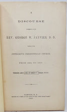 Load image into Gallery viewer, Memorial of the Rev. George W. Janvier, D. D., pastor of the Pittsgrove Presbyterian Church (1865)