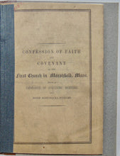 Load image into Gallery viewer, Confession of Faith and Covenant of the First Church in Marshfield, Mass. (1851)
