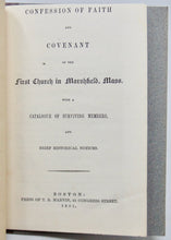 Load image into Gallery viewer, Confession of Faith and Covenant of the First Church in Marshfield, Mass. (1851)