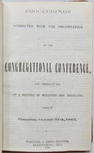 Load image into Gallery viewer, 1865-1926 Missouri Congregational Association &amp; Conference Minutes (36 issues)