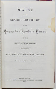 1865-1926 Missouri Congregational Association & Conference Minutes (36 issues)